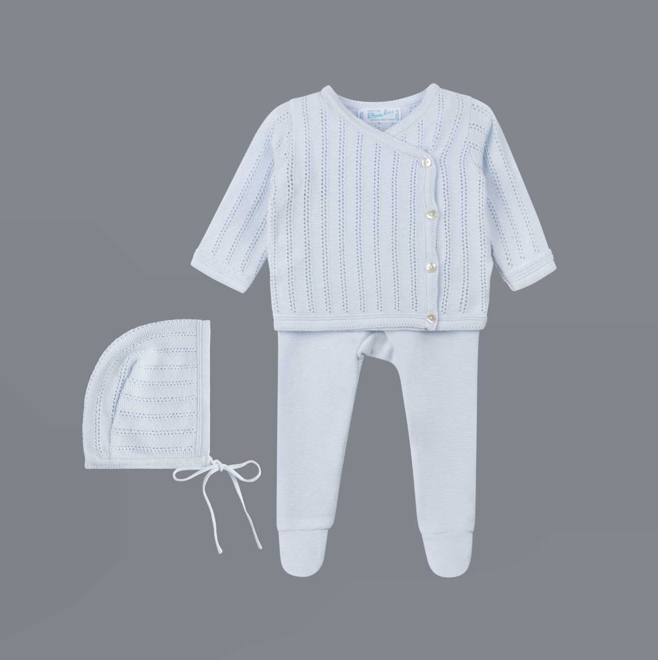 Pointelle Wrap Set with Hat