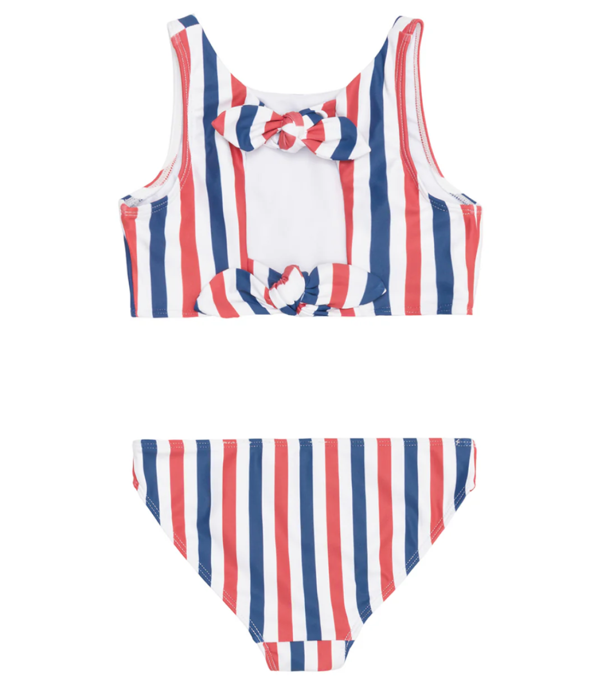 girls surfrider stripe double tie-knot bikini