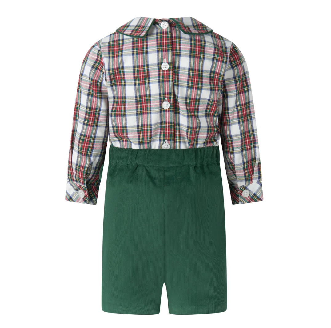 Tartan Shirt & Cord Short Set