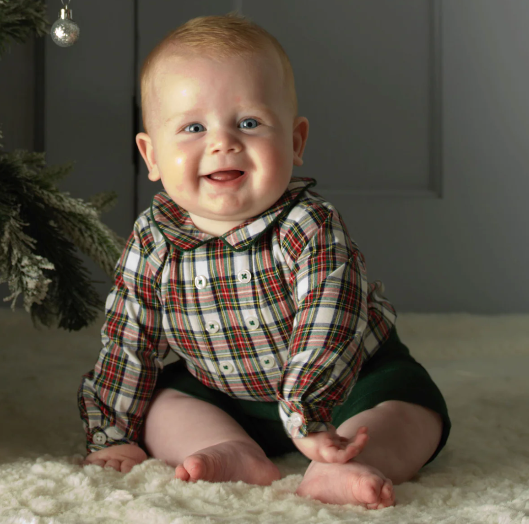 Tartan Shirt & Cord Short Set