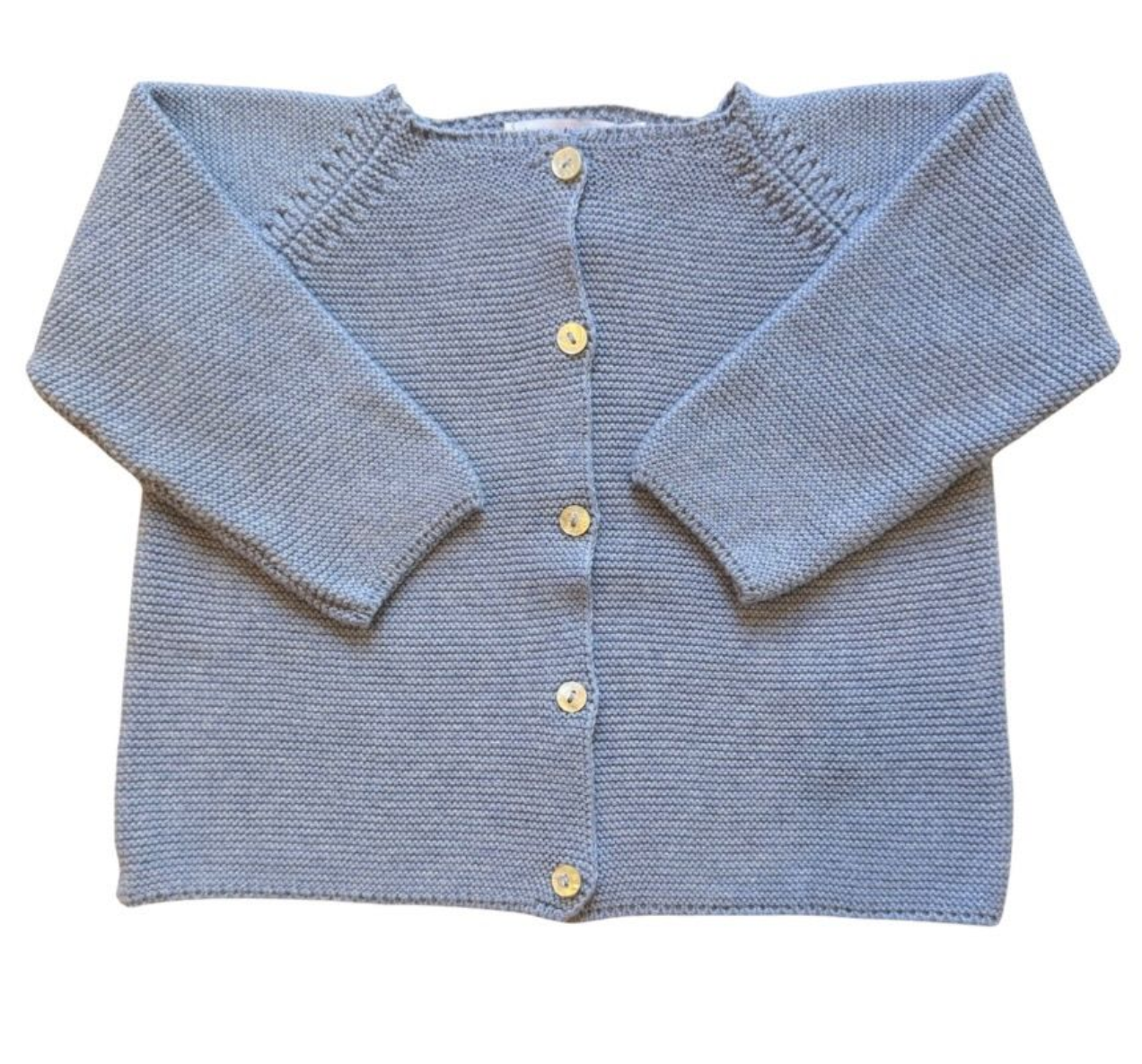 Heather Blue Cowboy Boot Cardigan