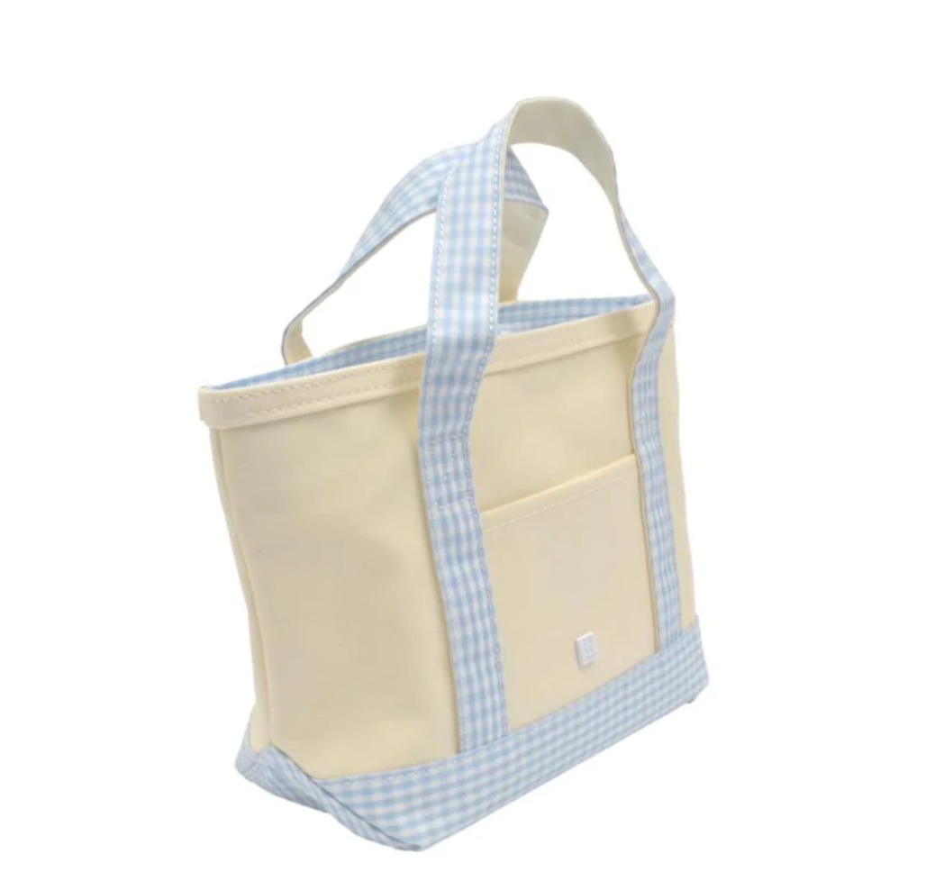 Mini Tote- Gingham Mist Trim