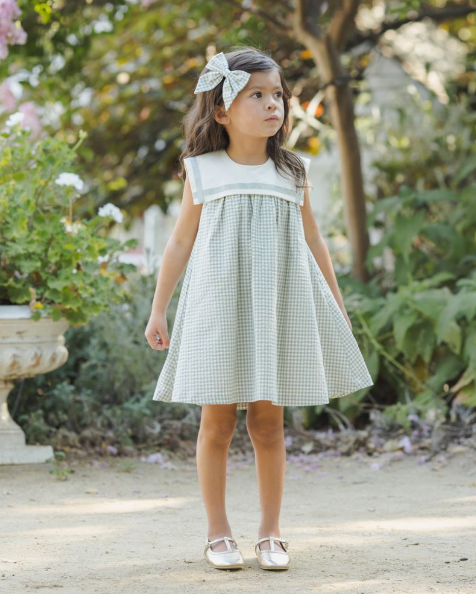 DAISY DRESS | EUCALYPTUS CHECK