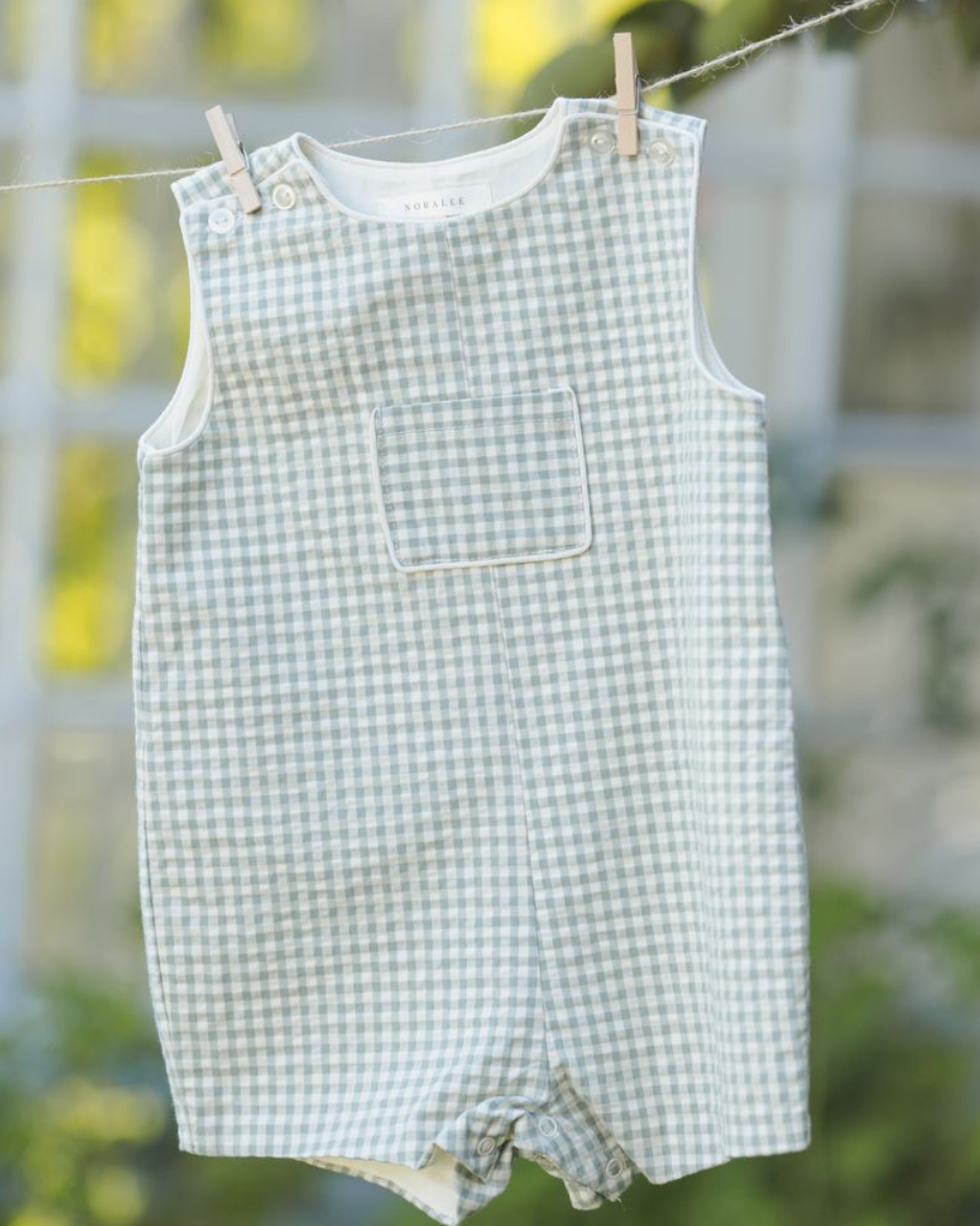 GEORGIE ROMPER | EUCALYPTUS CHECK