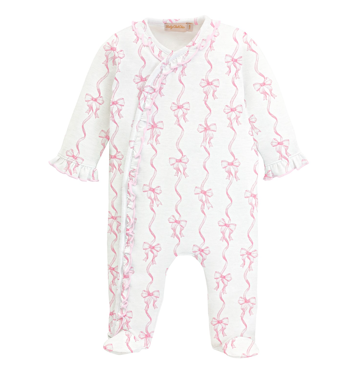 Coquette Bows Ruffle Footie