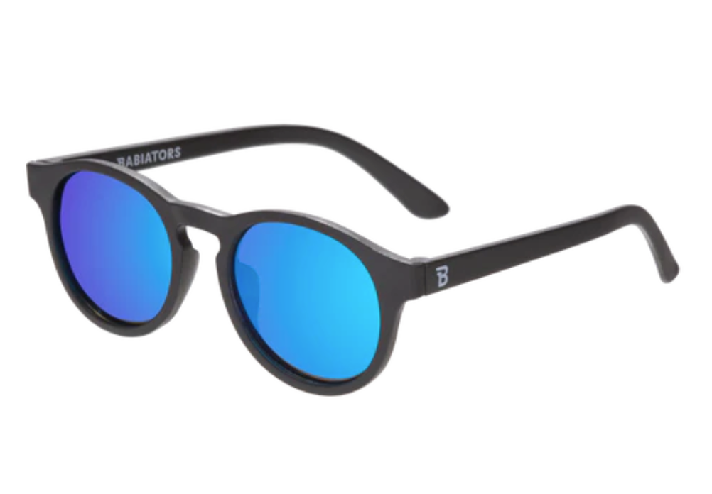 Jet Black Keyhole | Polarized Cobalt Blue Mirrored Lenses