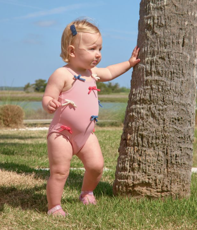 Baby Girls Lottie Suit- Pink Bows
