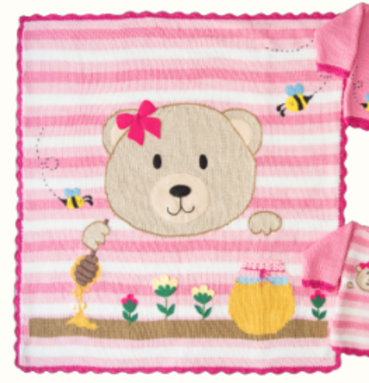 Artwalk Honey Bear Baby Blanket