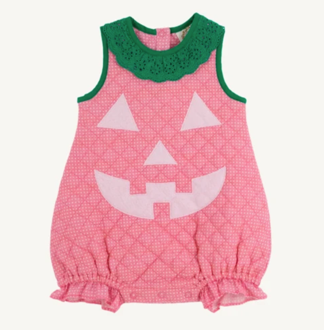 Happy Halloween Pink Pumpkin Costume- Hamptons Hot Pink Micro Dot