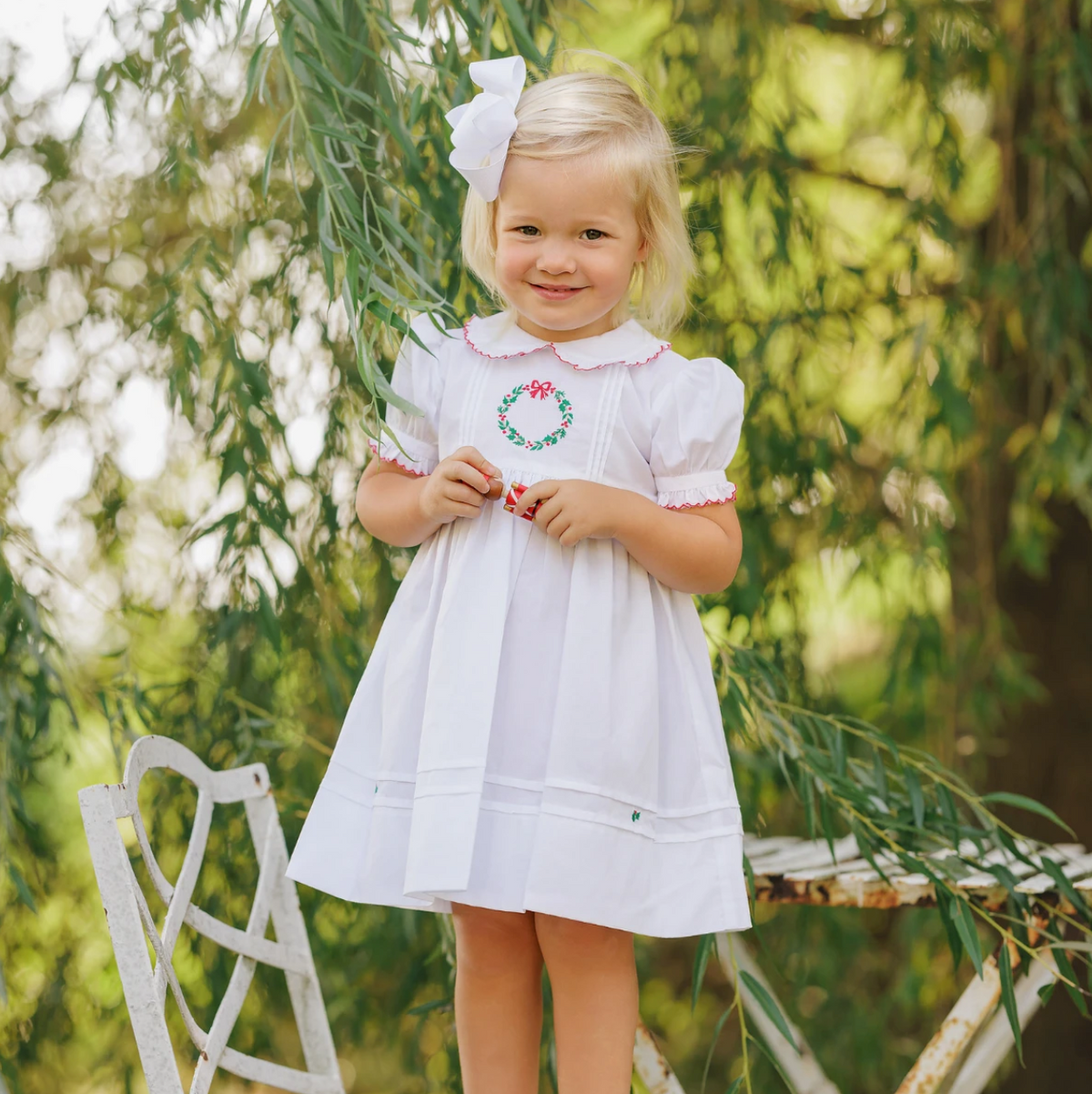 Floral Wreath Holiday Dress