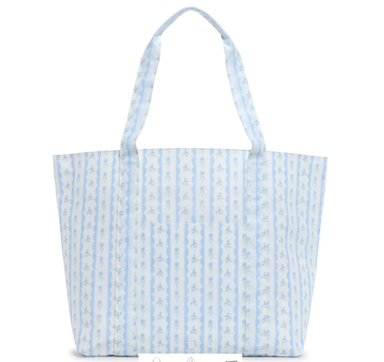 Jumbo Tote- Ribbon Floral Blue