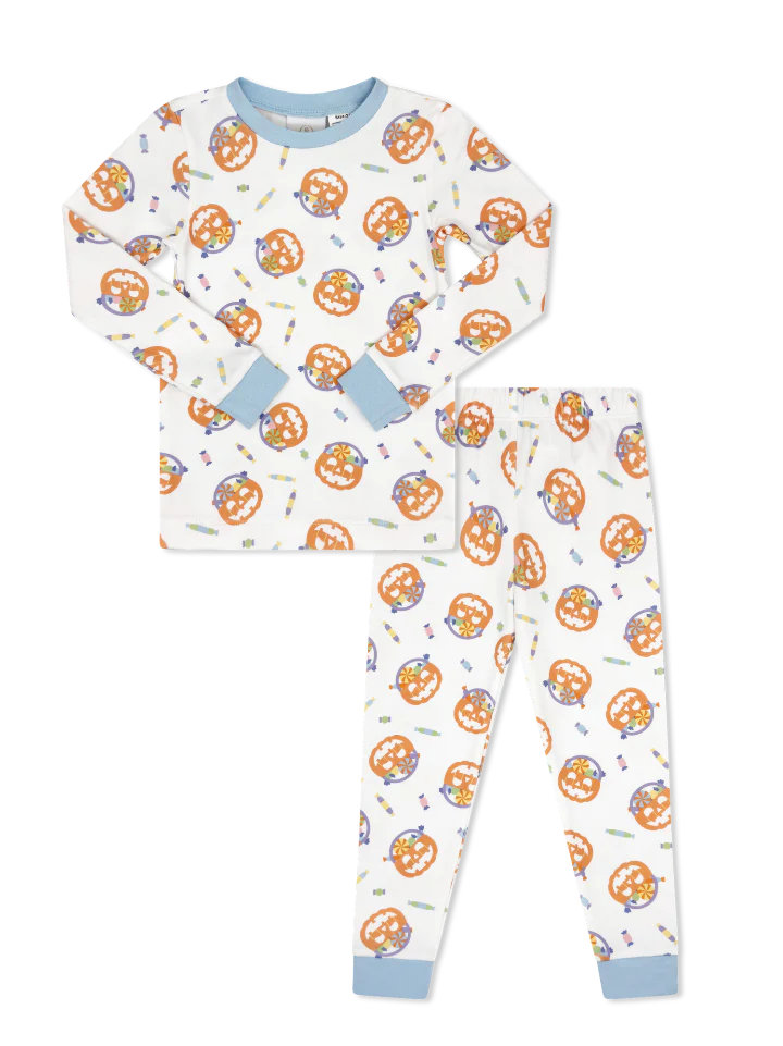 Sweet Pea PJ Set- Boo to You Blue
