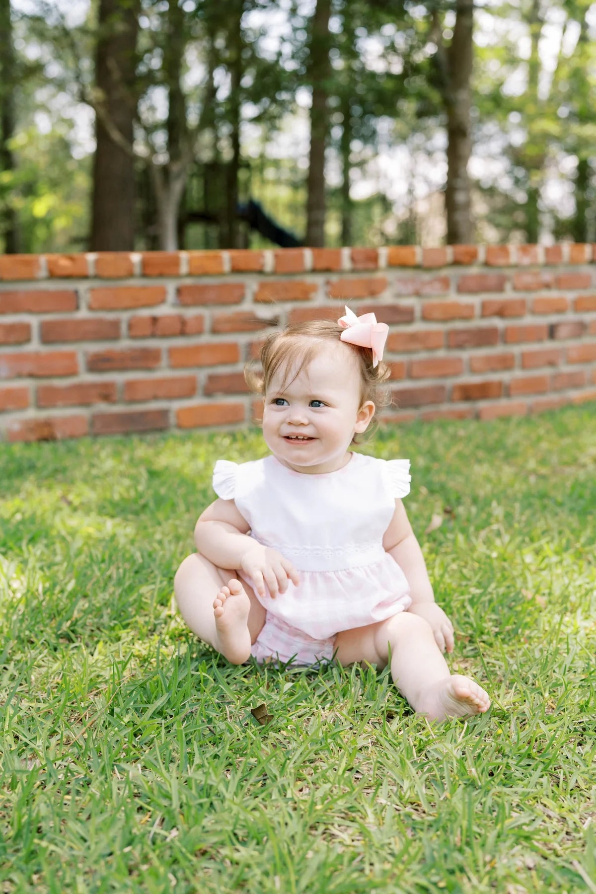Pinafore Bubble- Playful Pink Buffalo Check
