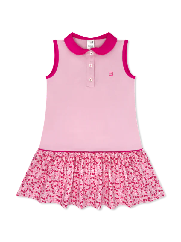 Darla Drop Waist Dress- Pink Petals