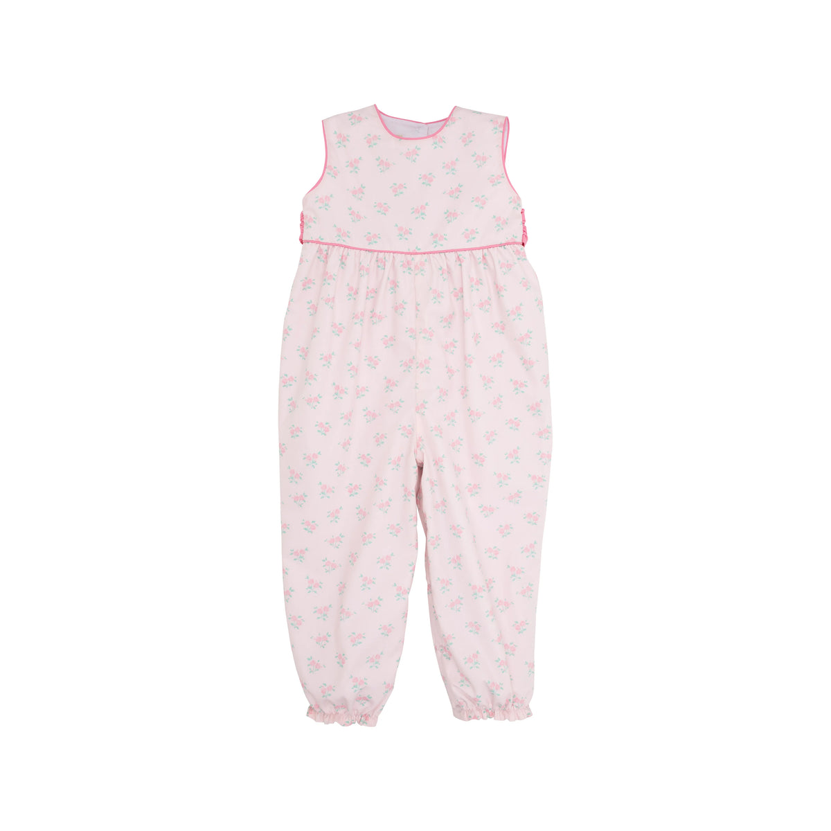 Sleeveless Rebecca Romper - Lavender and Lambs with Beale Street Blue