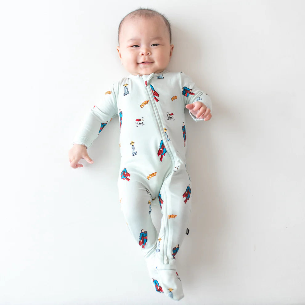 Zippered Footie in Superman