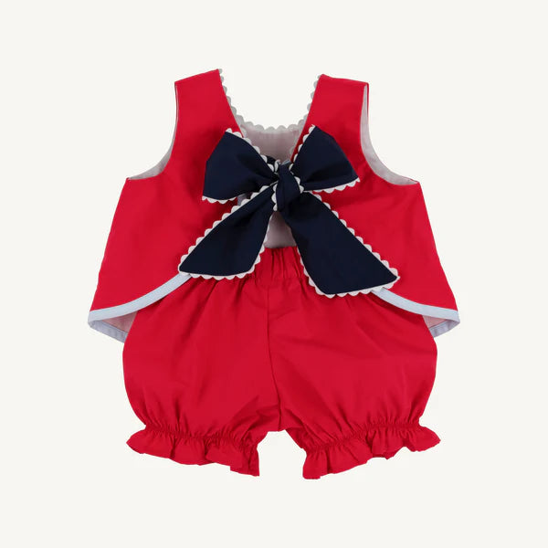 Susanne Swing Top- Richmond Red Nantucket Navy