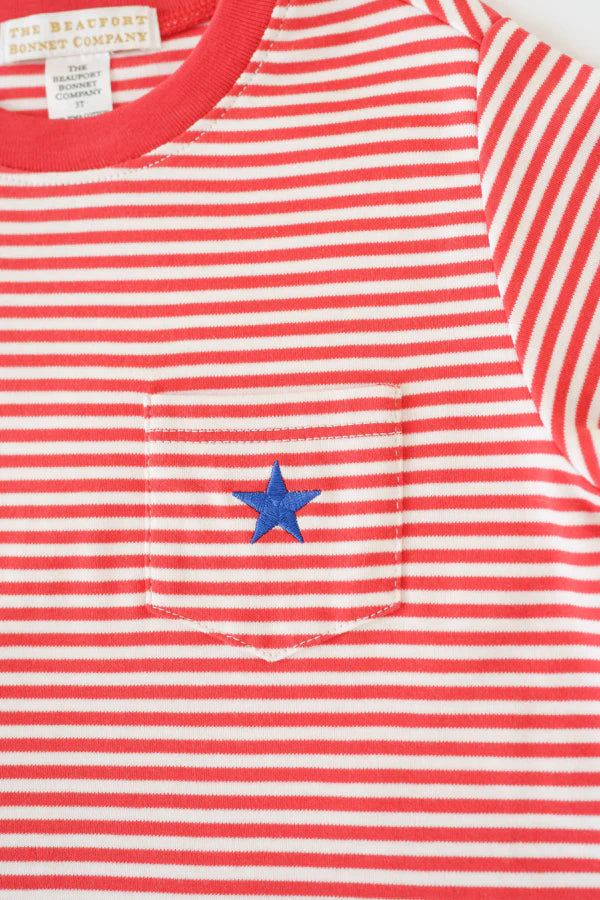 Carter Crewneck- Richmond Red Stripe Rockefeller Royal Star