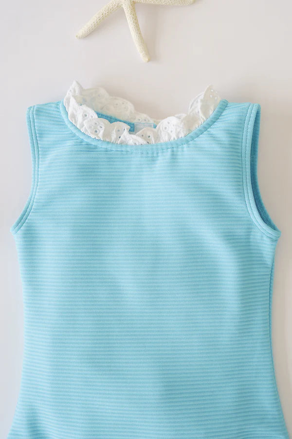 Sleeveless Sarasota Surf Suit- Belhaven Blue