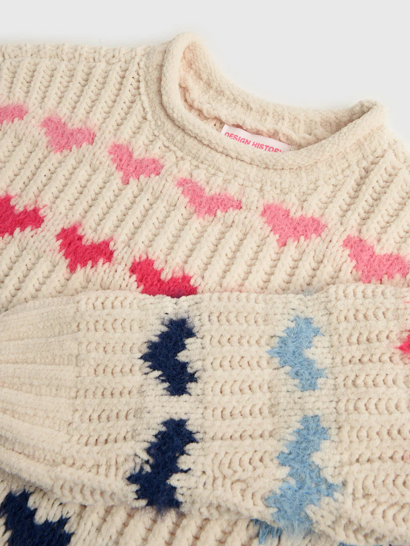 Long Sleeve Heart Detail Sweater