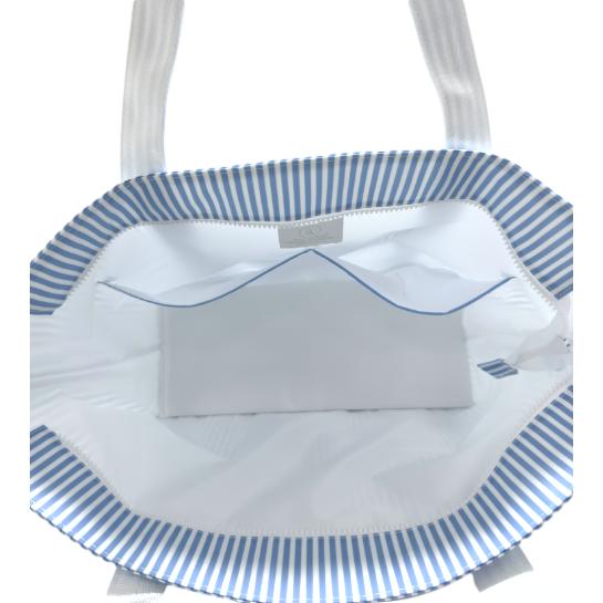 Jumbo Tote- XL Pimlico Chambray Stripe