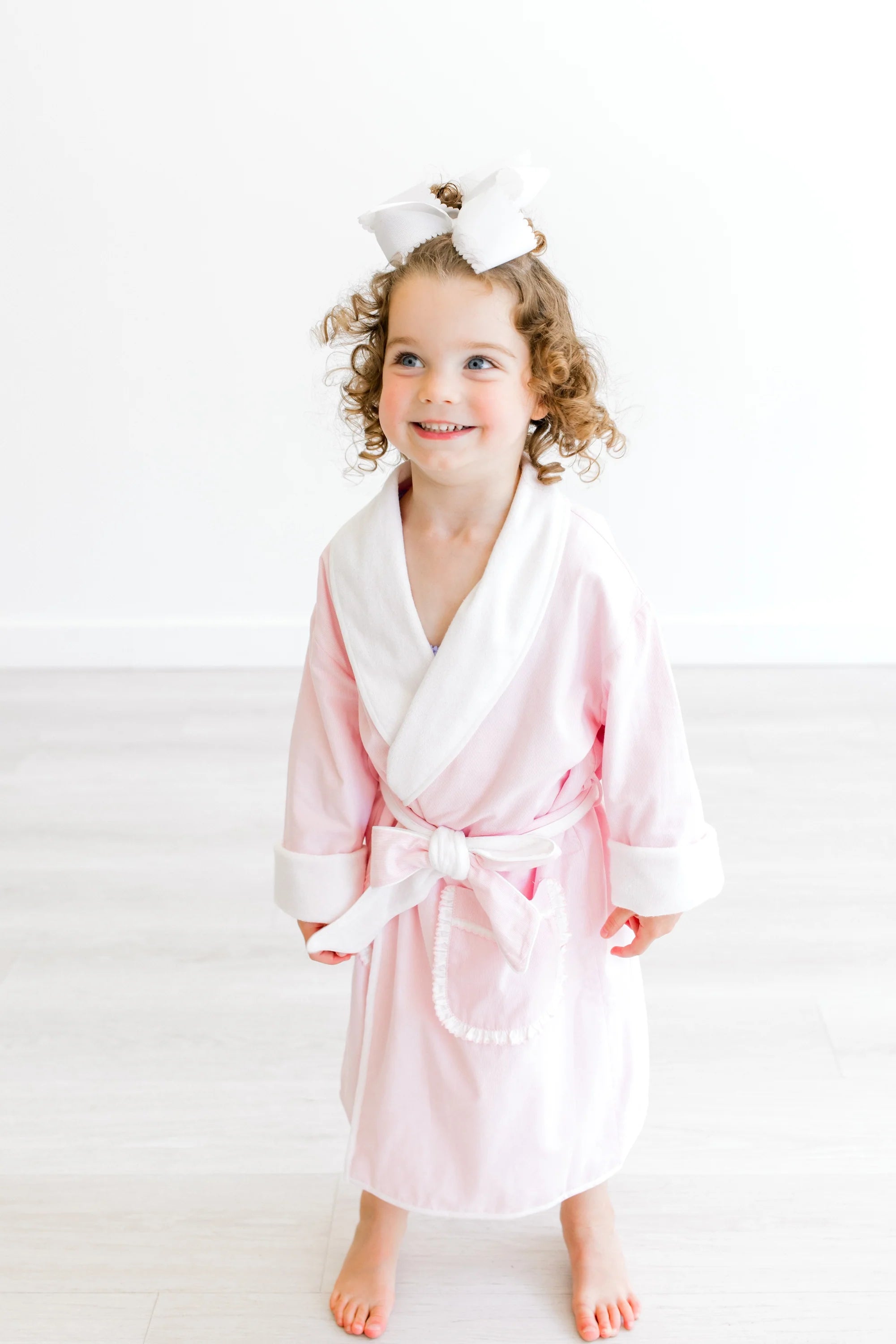 Bathrobe- Pink Pinstripe