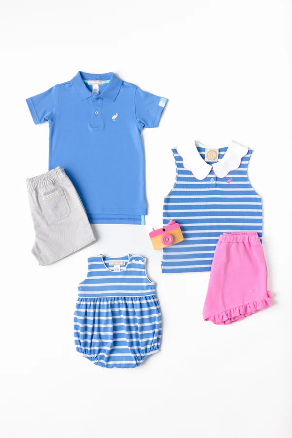 Prim & Proper Polo- Barbados Blue