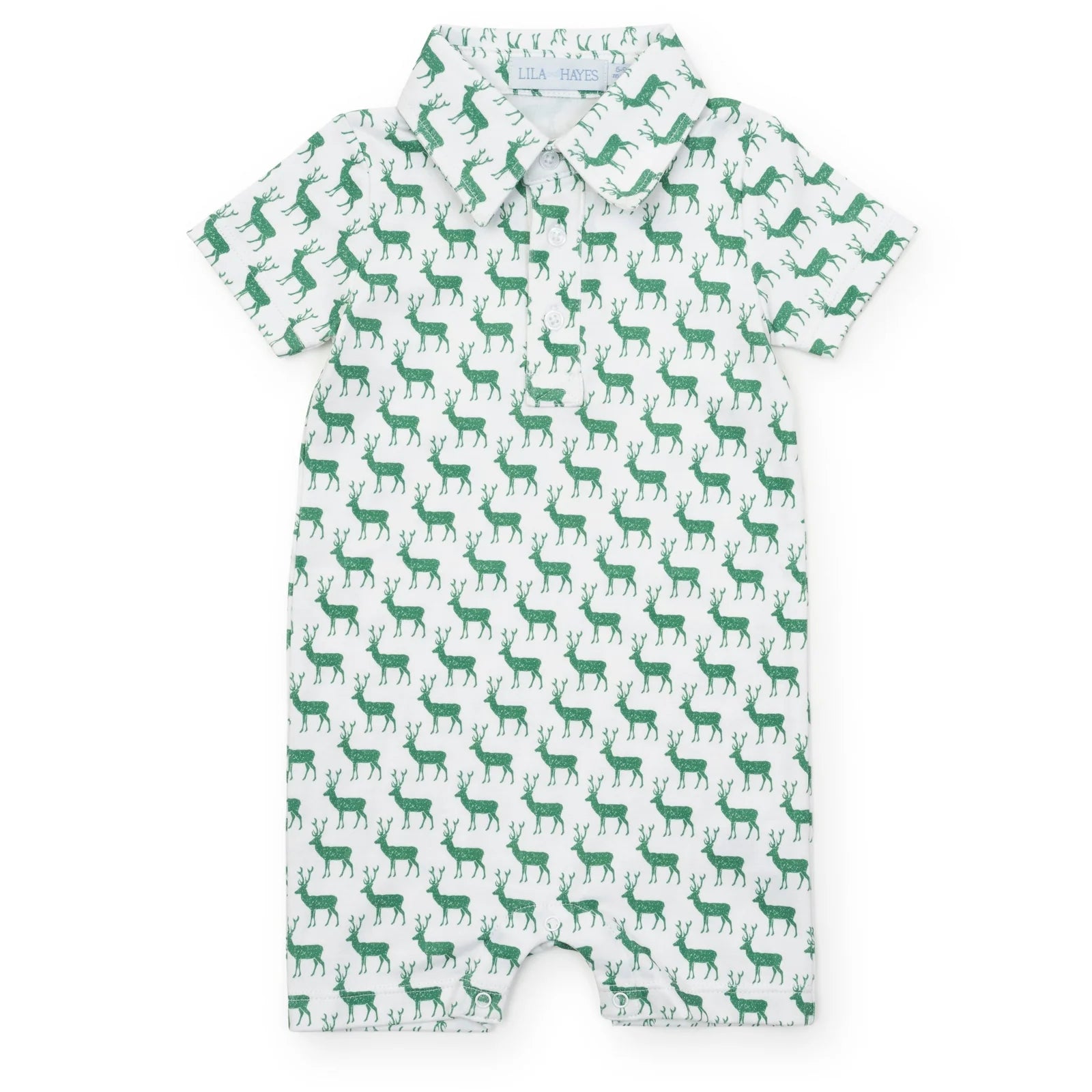 Tripp Boys' Polo Shortall- Woodland Deer