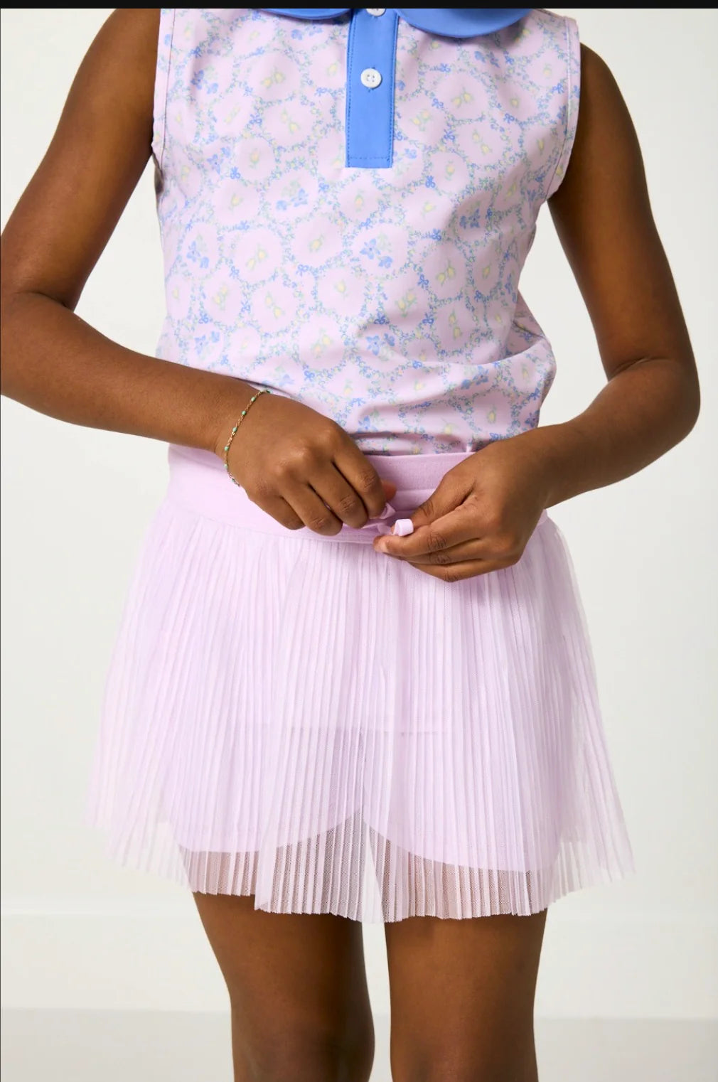 lavender pleated skort