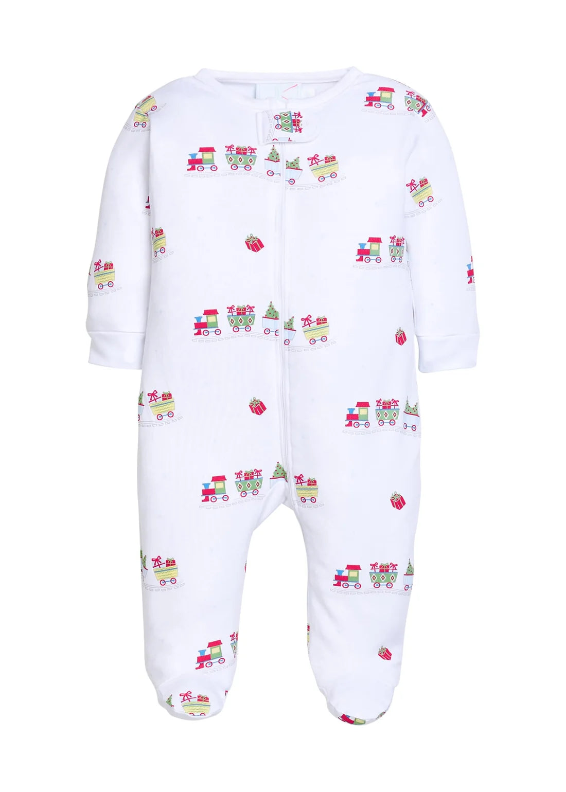 Zippered Footie- Holiday Trains
