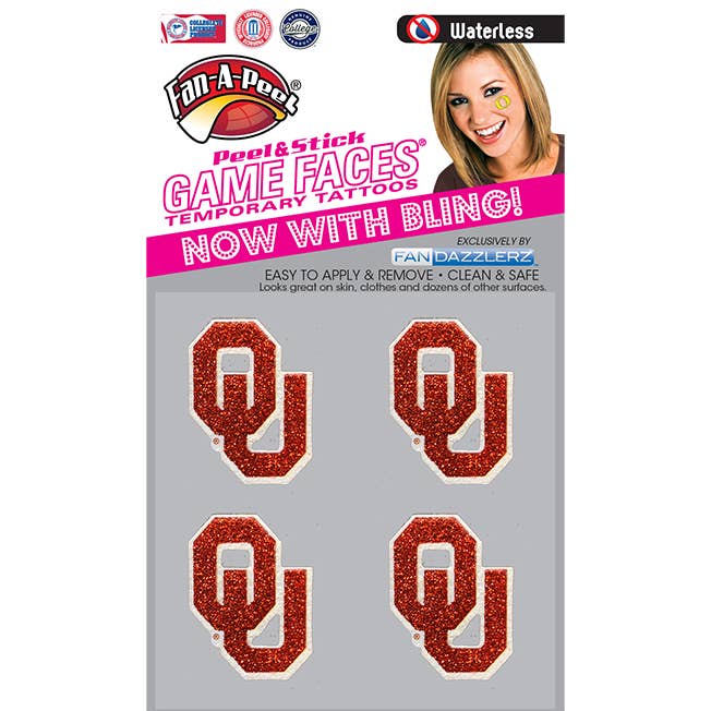 Oklahoma Temporary Tattoos - OU