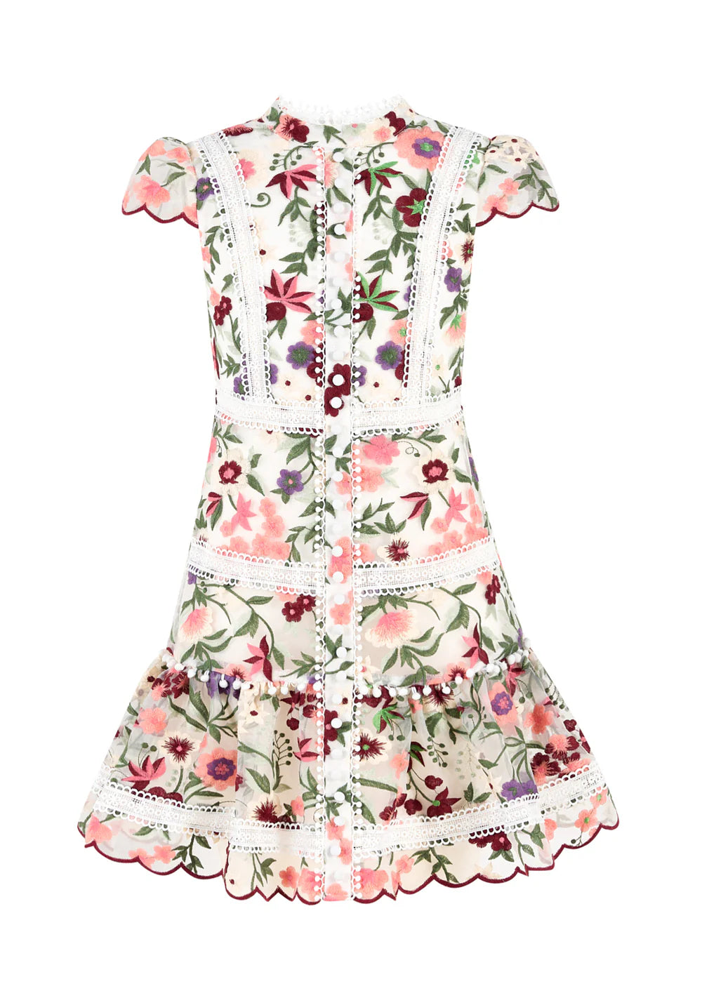 Anya Embroidered Mini Dress