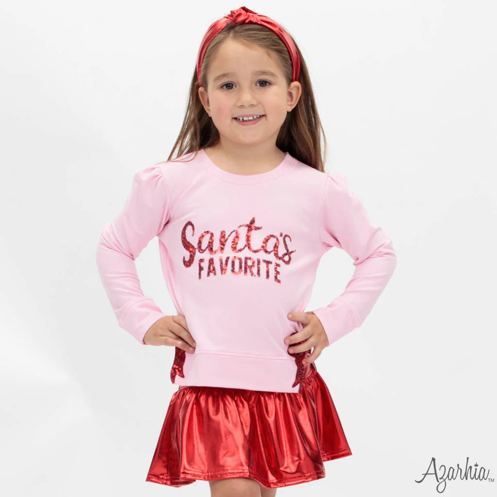 Santa's Favorite Sweatshirt Pink