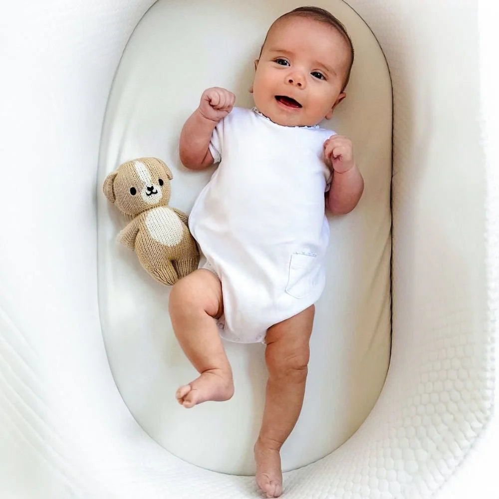 Baby Joy Bubble with Blue Crochet Trim