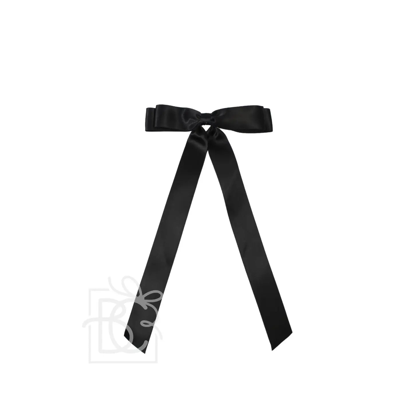 7/8" Satin Layered Tail Bow On Alligator Clip