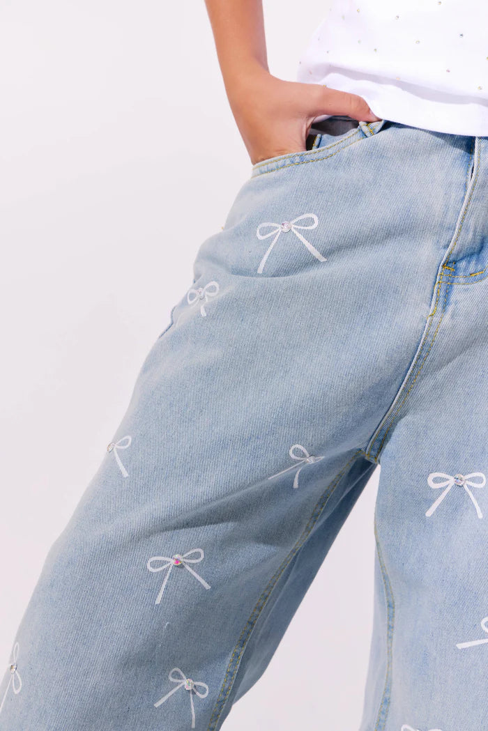 Crystal Bow Jeans