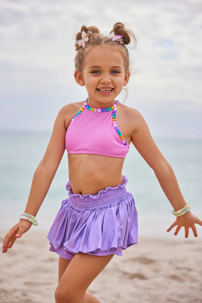 Lavender Metallic Skort