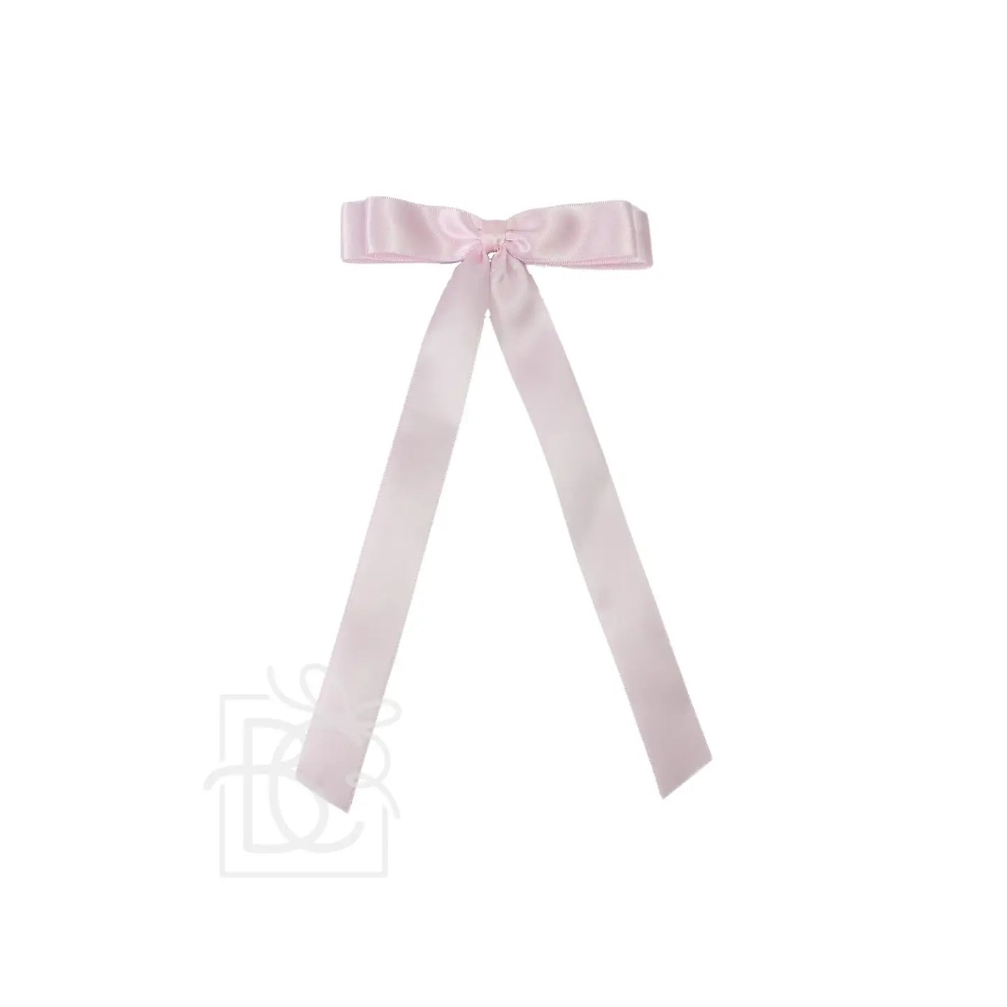 7/8" Satin Layered Tail Bow On Alligator Clip