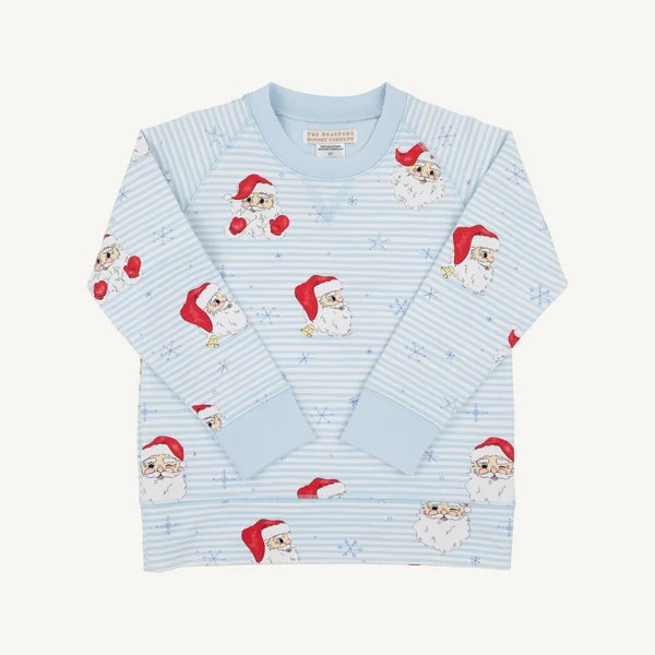 Cassidy Comfy Crewneck- Dear Santa BB Stripe