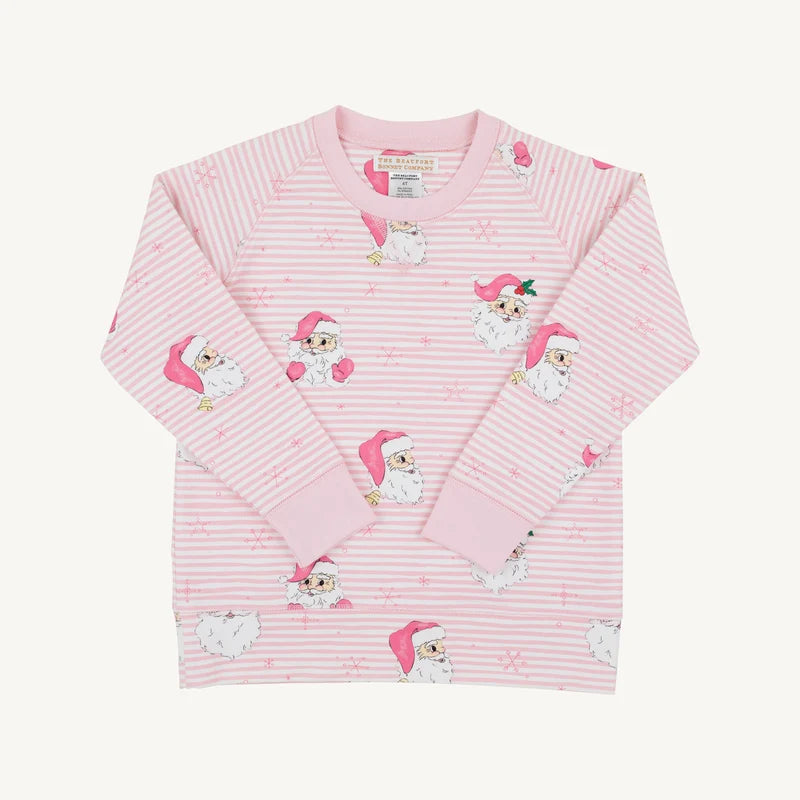 Cassidy Comfy Crewneck- Dear Santa PBP Stripe