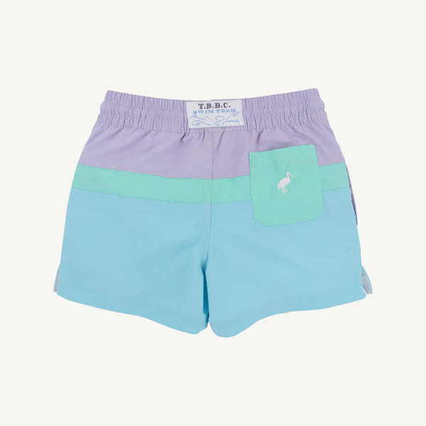 Country Club Colorblock Trunk- Lauderdale Lavender and Turks Teal