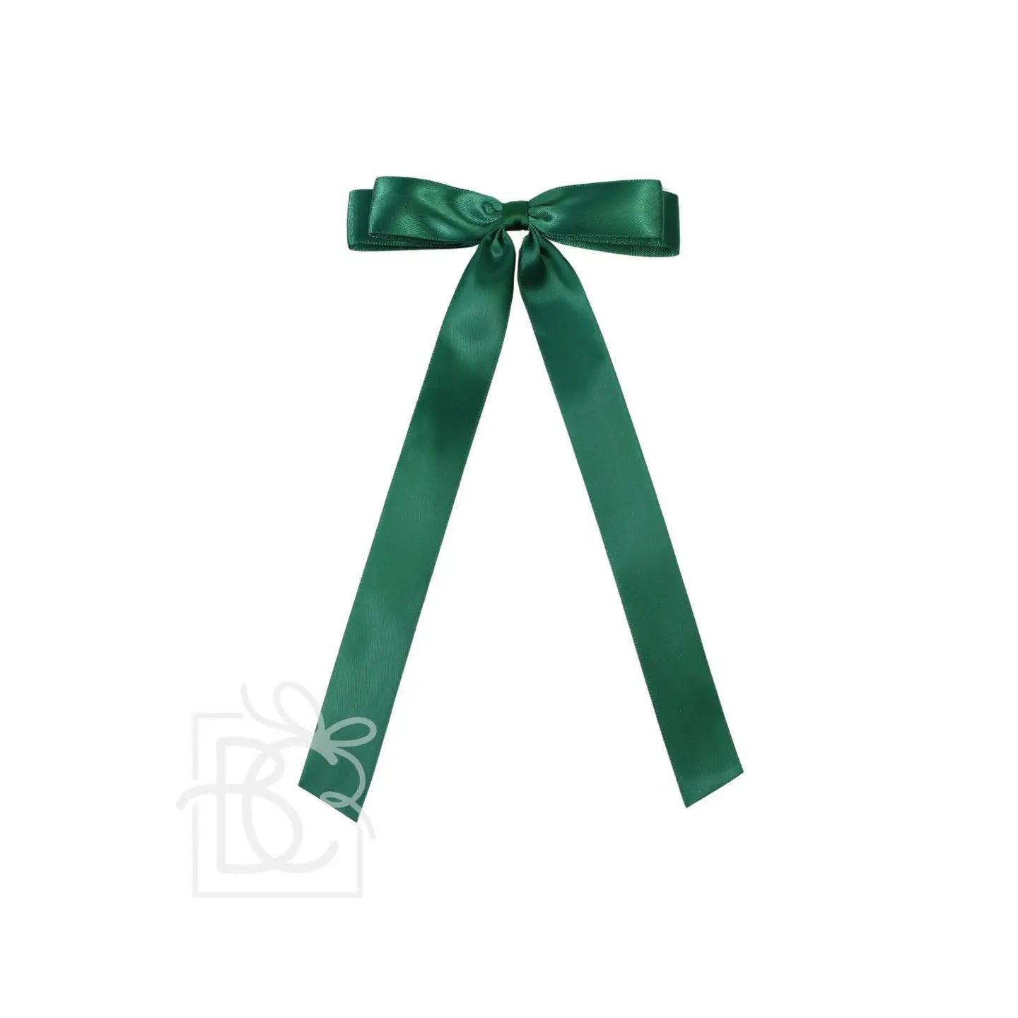 7/8" Satin Layered Tail Bow On Alligator Clip