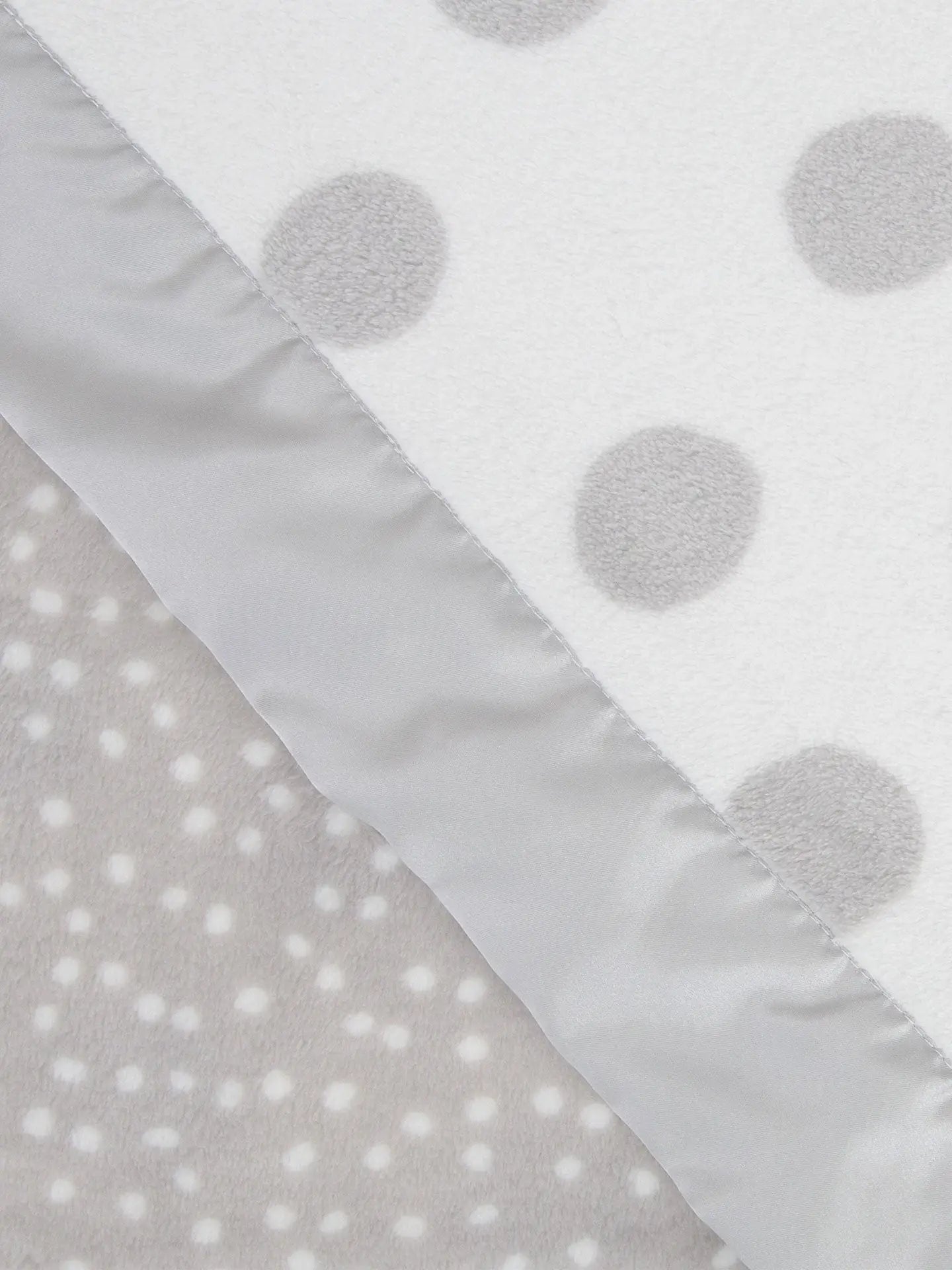 Powder Plush Deluxe Dot Blanket- Silver