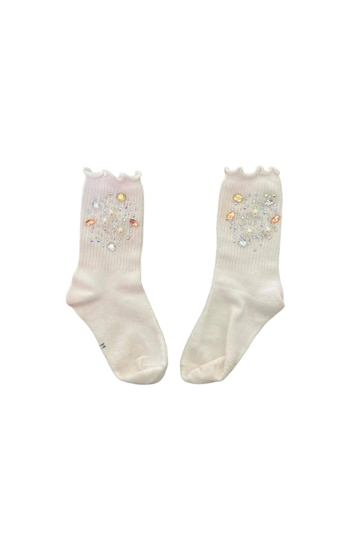 Silver and Gold Gem High Socks