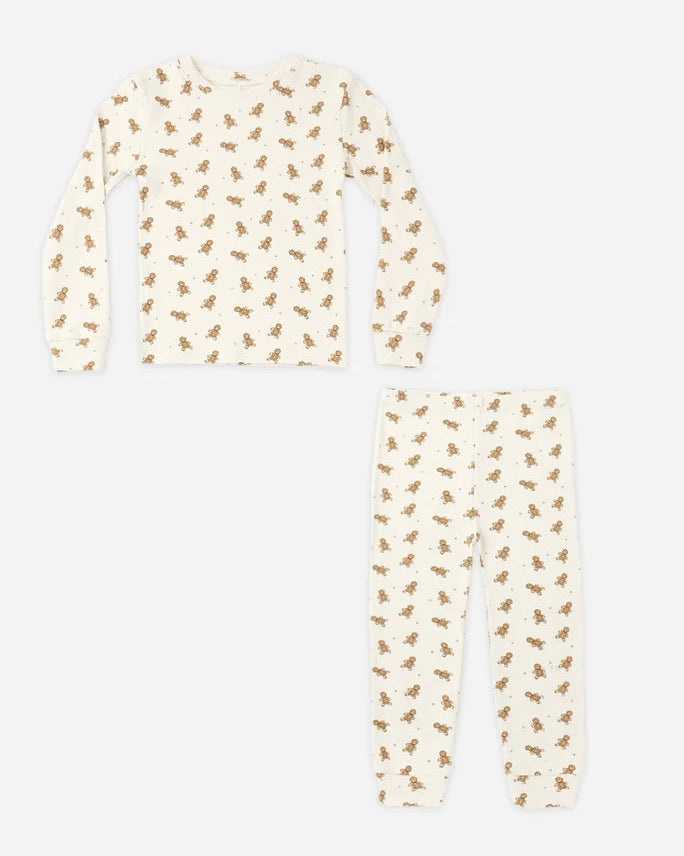 Organic Long Sleeve Pajamas- Gingerbread