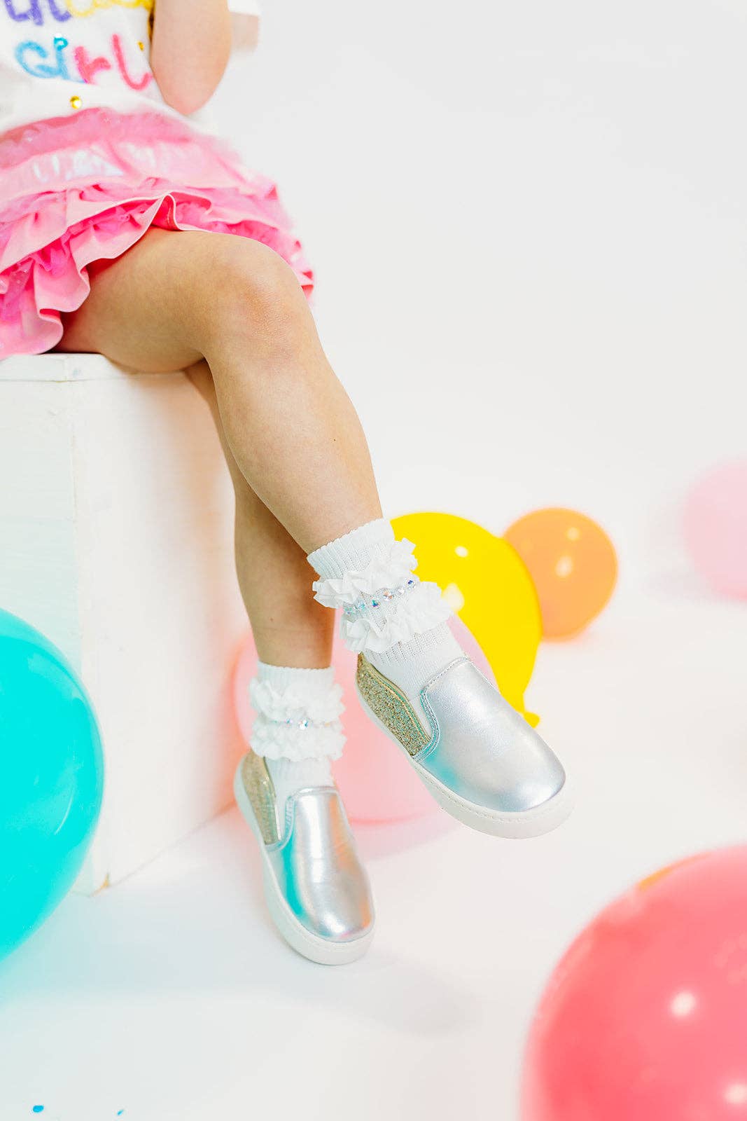 White Varsity Socks