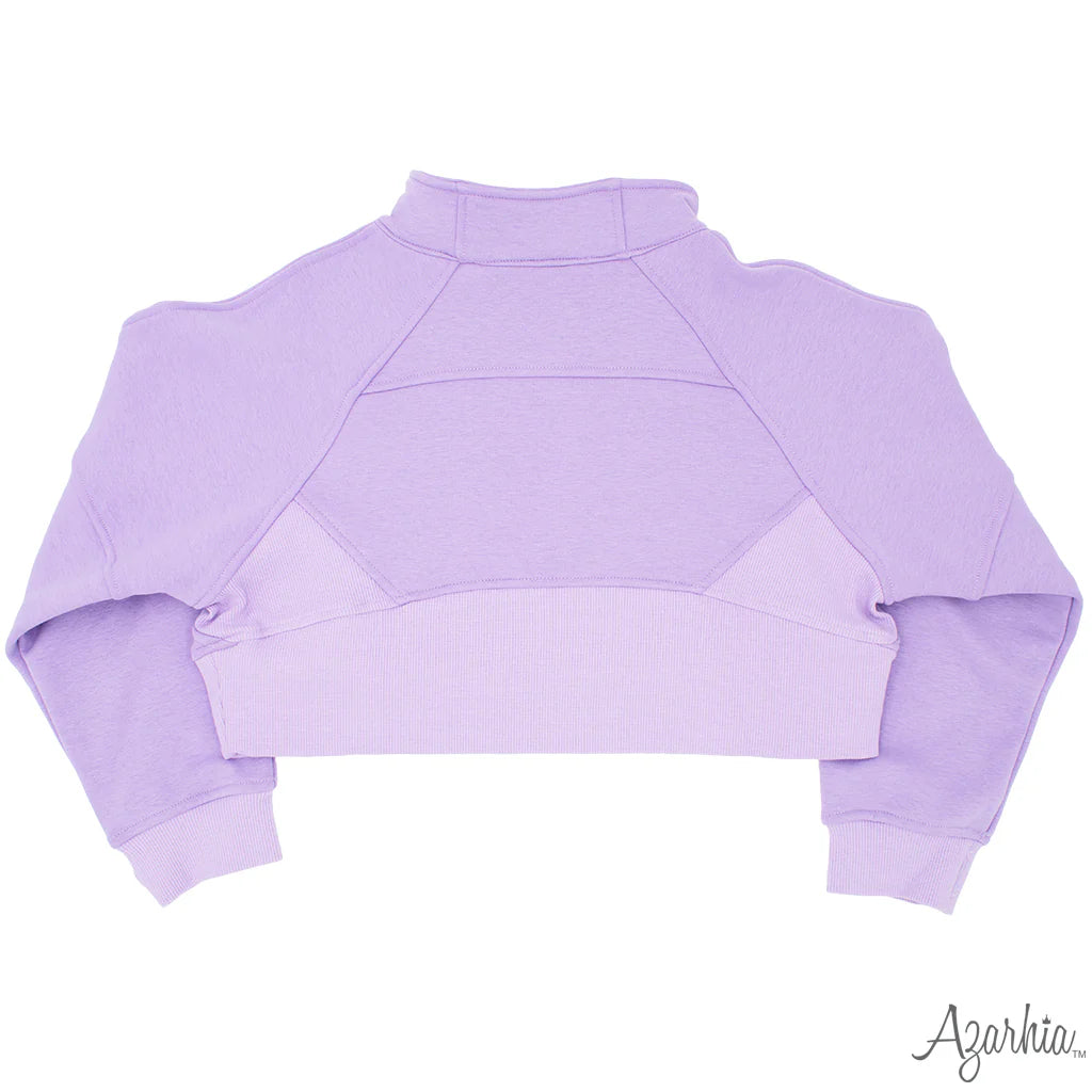 Oversized Cropped Quarter Zip- Lavender
