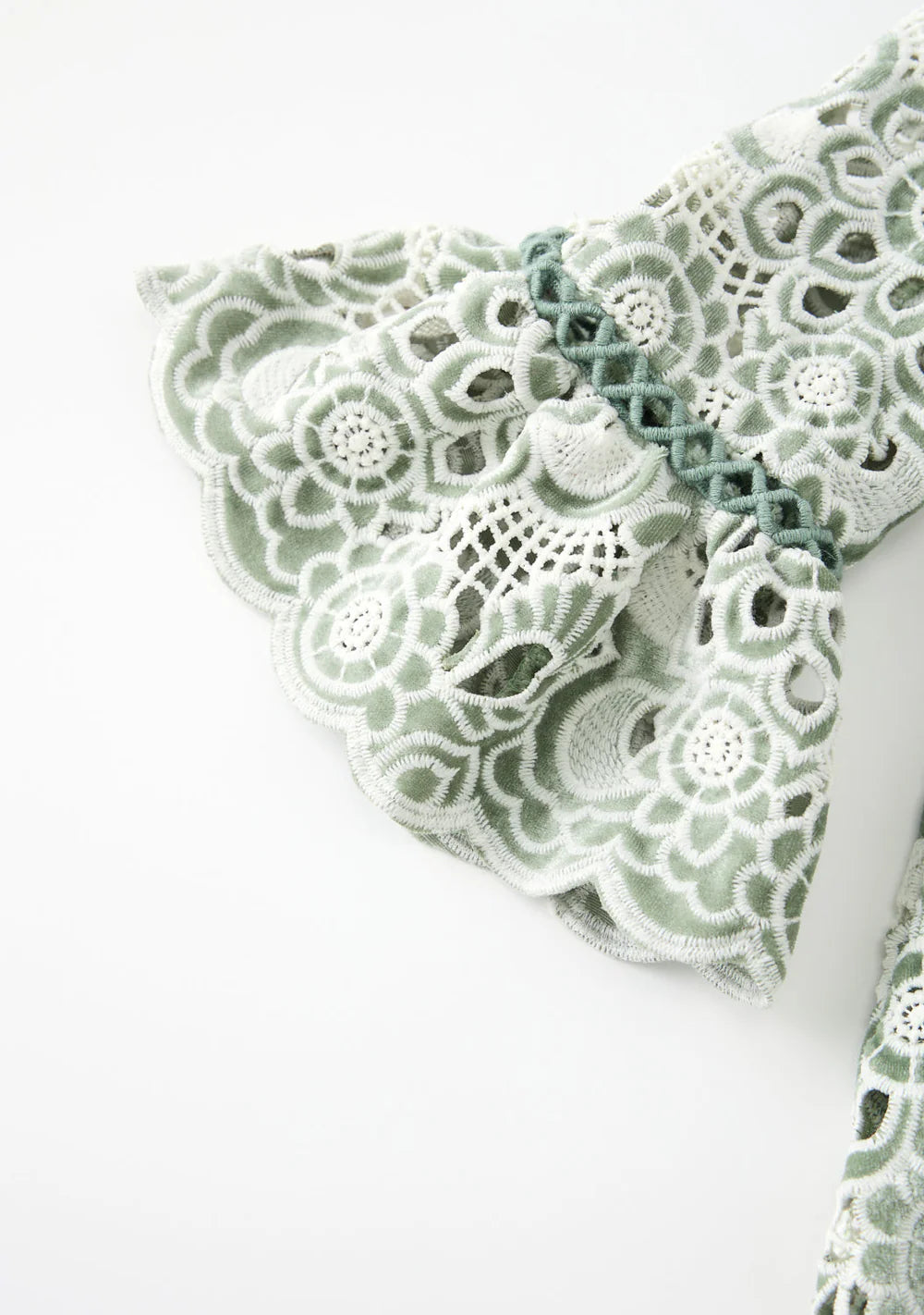 Libby Embroidered Mini Dress- Mint