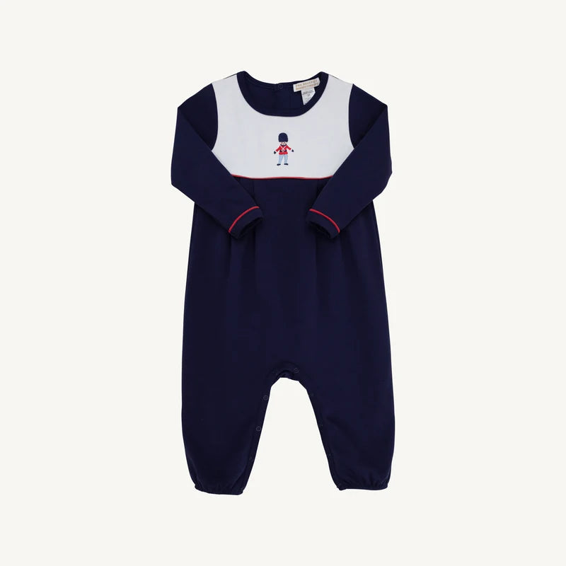 Long Sleeve Bradford Romper- Nantucket Navy/Richmond Red
