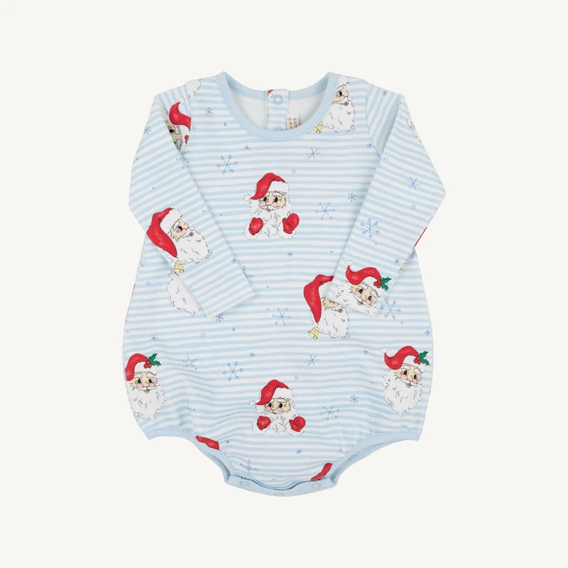 Long Sleeve Patton Play Bubble- Dear Santa BB Stripe